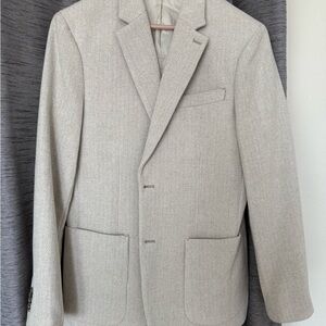 Men's Herringbone Cream Banana Republic Heavy Blazer